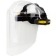 Щиток защитный лицевой НБТ2 ВИЗИОН TITAN (прозрачный козырек из ударопрочного и термостойкого материала STRONG, экран из ударопрочного и термостойкого поликарбоната 2 мм (220х385мм), крепление RAPID с мягким обтюратором,-50°C + 130°C ) РОСОМЗ 424390