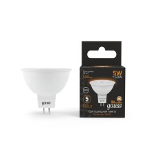Лампа светодиодная LED 5 Вт 500 лм 3000К DC12В GU5.3 софит MR16 теплая Низковольтная Black Gauss