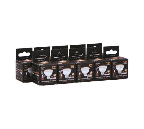 Лампа светодиодная LED 5 Вт 500 лм 3000К DC12В GU5.3 софит MR16 теплая Низковольтная Black Gauss Лампа светодиодная LED 5 Вт 500 лм 3000К DC12В GU5.3 софит MR16 теплая Низковольтная Black Gauss