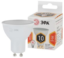 ЭРА Б0032997 Лампочка светодиодная STD LED MR16-10W-827-GU10 GU10 10Вт софит теплый белый свет