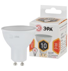 ЭРА Б0032997 Лампочка светодиодная STD LED MR16-10W-827-GU10 GU10 10Вт софит теплый белый свет
