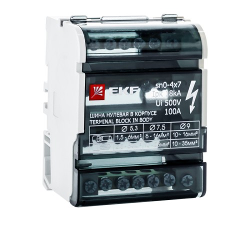 EKF sn0-4x7 Шина нулевая в корпусе (4х7) EKF PROxima EKF sn0-4x7 Шина нулевая в корпусе (4х7) EKF PROxima