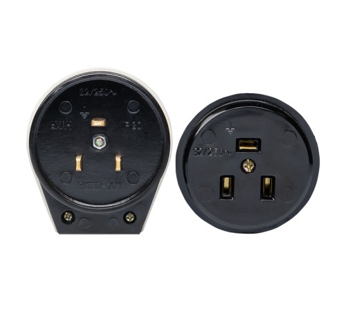 EKF AS-250-O-03 Разъем РШ-ВШ 32А 250В 2P+PE (ОУ) карболитовый черный EKF PROxima