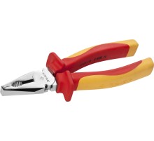 Плоскогубцы ЗУБР "ПРОФЕССИОНАЛ" "ПРОФИЭЛЕКТРИК", диэлектрические комбинированные, двухкомп рукоятка, до ~1000В, 180мм 22145-1-18