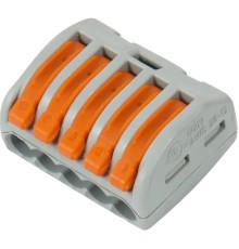 Wago 222-415 Клемма универсальная 5-рычажковая 5х(0,08-2,5 кв.мм) (1 шт)