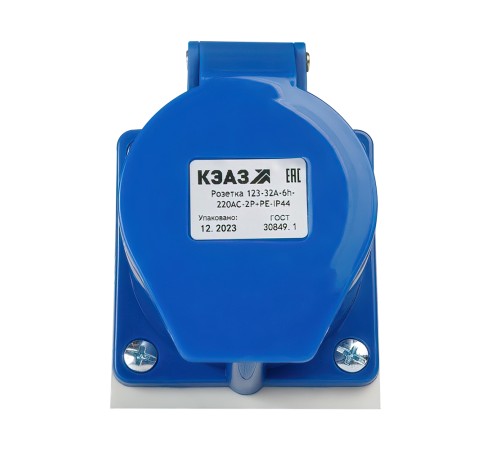 Розетка 123-32А-6h-220AC-2P+PE-IP44