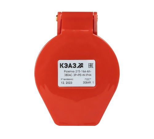 Розетка кабельная 215-16А-6h-380AC-3P+PE+N-IP44