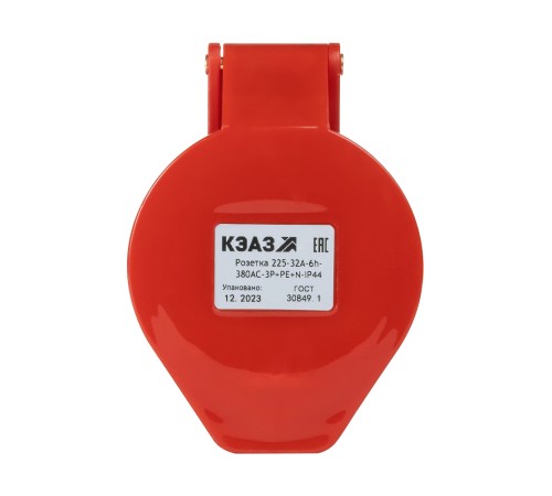 Розетка 225-32А-6h-380AC-3P+PE+N-IP44