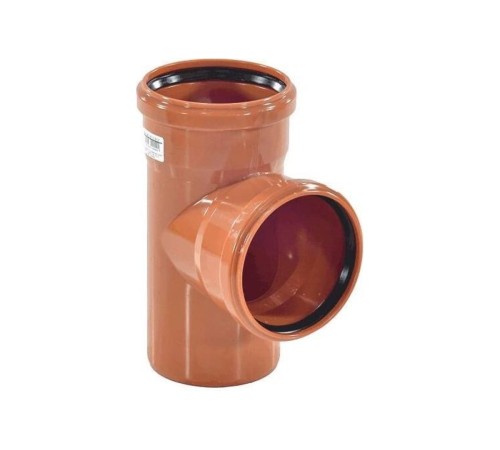 Тройник двухраструбный 87 град. 160 для наружной канализации