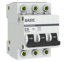 EKF mcb4729-3-06C Автоматический выключатель 3P 6А (C) 4,5кА ВА 47-29 EKF Basic