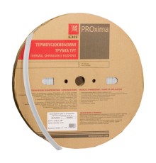 Трубка термоусаживаемая ТУТ нг 4/2 белая рулон PROxima