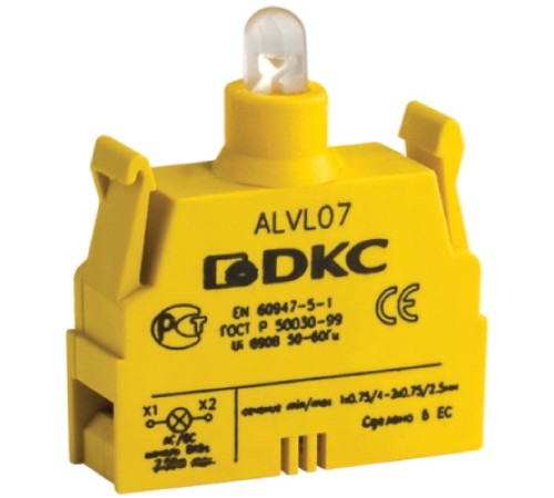 Блок контактный с клеммными зажимами под винт со светодиодом на 220В