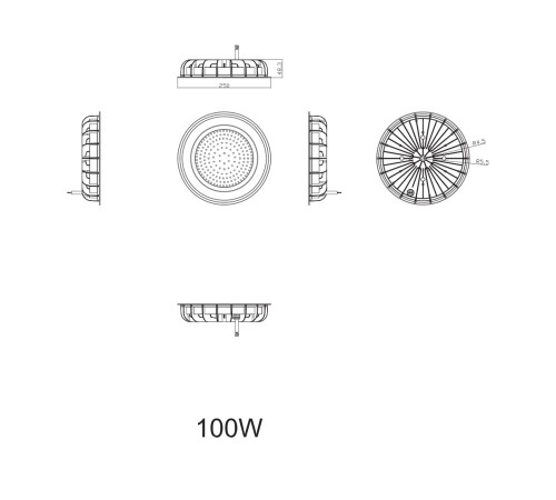 Светильник светодиодный подвесной SPP-402-0-50K-100 IP65 100Вт 10000Лм 5000К Кп<2% КСС Д DOB | Б0046668 | ЭРА