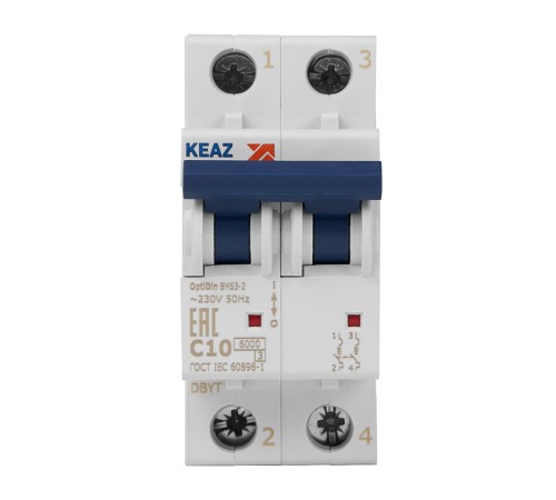 Выключатель автоматический OptiDin BM63-2C10-УХЛ3 (Новый) | 260597 | КЭАЗ