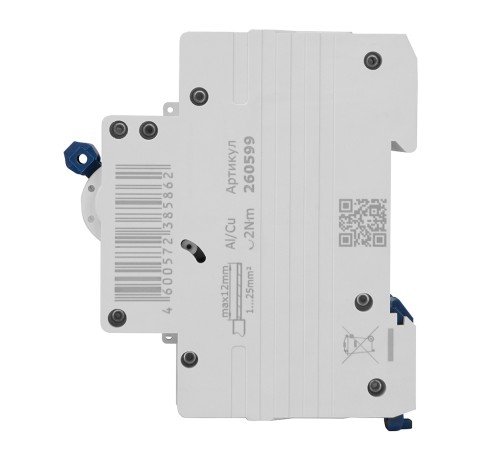 Выключатель автоматический модульный 2п C 16А 6кА OptiDin BM63-2C16-УХЛ3 КЭАЗ 260599