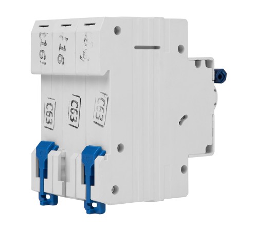 Выключатель автоматический модульный 3п C 63А 6кА OptiDin BM63-3C63-УХЛ3 КЭАЗ 260802