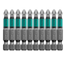 KRAFTOOL Optimum Line Биты, PH2, 50 мм, тип хвостовика E 1/4", 10 шт в блистере (26122-2-50-10)