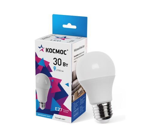 Лампа светодиодная LED 30Вт 220В Е27 D70х136 4500К белый A70
