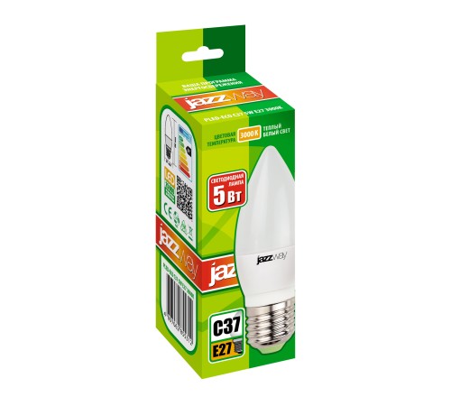 Лампа светодиодная LED 5вт E27 400Лм теплый матовая свеча 230V/50Hz ECO