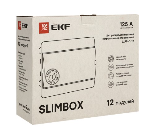 EKF sb-v-12 Щит распред. встраиваемый ЩРВ-П-12 "SlimBox" IP41 PROxima EKF sb-v-12 Щит распред. встраиваемый ЩРВ-П-12 "SlimBox" IP41 PROxima