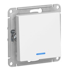 Systeme electric ATN000113 ATLASDESIGN 1-клавишный ВЫКЛЮЧАТЕЛЬ с подсветкой, сх.1а, 10АХ, механизм, БЕЛЫЙ