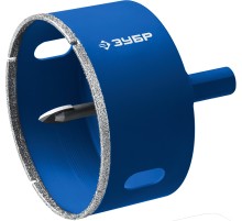 Коронка ЗУБР алмазная в сборе по кафелю, керамике с центрирующим сверлом и имбусовым ключом, зерно 60, 68мм [29850-68]