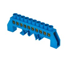 EKF sn0-63-10-dn Шина "0" N (6х9мм) 10 отверстий латунь синий нейлоновый корпус комбинированный EKF PROxima