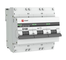 EKF mcb47100-3-100D-pro Автоматический выключатель 3P 100А (D) 10kA ВА 47-100 EKF PROxima