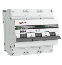 EKF mcb47100-3-100D-pro Автоматический выключатель 3P 100А (D) 10kA ВА 47-100 EKF PROxima