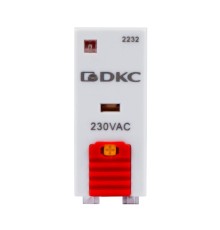 Реле миниатюрное промышленное, 2CO, ком. ток 8А, AgSnO2, напряжение 230V AC, опция: тест-кнопка+светодиод
