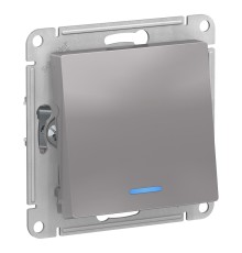Systeme electric ATN000363 ATLASDESIGN 1-кл ПЕРЕКЛЮЧАТЕЛЬ с подсветкой, сх.6а, 10АХ, механизам, АЛЮМИНИЙ
