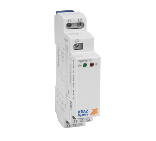 Реле контроля фаз OptiRel D PHS-3-1M-03-PP-2 чередования обрыва фаз 3Ф 2СО