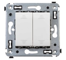 Выключатель двухклавишный в стену, "Avanti", "Белое облако" DKC 4400104
