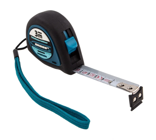 Рулетка Ergonomisch, 3 м x 16 мм, магнитный обрезиненный зацеп