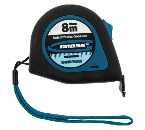 Рулетка  Ergonomisch , 8 м x 25 мм, магнитный обрезиненный зацеп