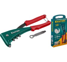 KRAFTOOL Заклепочник с усиленным литым корпусом "KraftSteel" для заклёпок d=2,4 / 3,2 / 4,0 / 4,8 мм - алюминий и сталь, d=2,4/3,2/4,0 - нерж. сталь [31173-H6_z01]