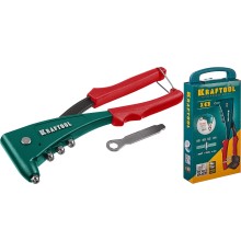 KRAFTOOL Заклепочник с усиленным литым корпусом "KraftSteel" для заклёпок d=2,4 / 3,2 / 4,0 / 4,8 мм - алюминий и сталь, d=2,4/3,2/4,0 - нерж. сталь [31173-H6_z01]