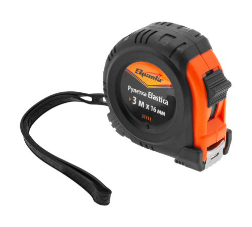 Рулетка Elastica, 3 м х 16 мм, обрезиненный корпус