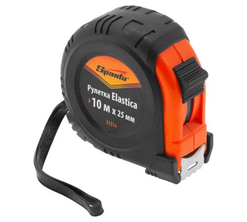 Рулетка Elastica, 10 м х 25 мм, обрезиненный корпус