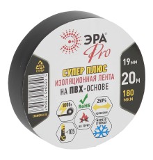Изолента Эра PRO Супер Плюс PRO180BLACK ш.19мм 20м черный (Б0027915)