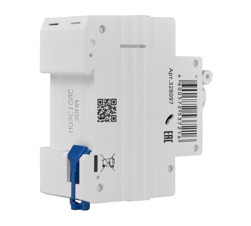 Выключатель автоматический дифференциального тока 2п с защитой от сверхтоков OptiDin D63-22C10-AC-У3 C10 30мА 4.5кА КЭАЗ 328097