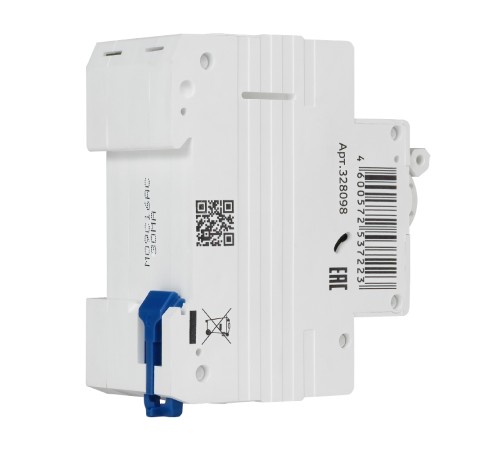 Выключатель автоматический дифференциального тока 2п с защитой от сверхтоков OptiDin D63-22C16-AC-У3 C16 30мА 4.5кА КЭАЗ 328098