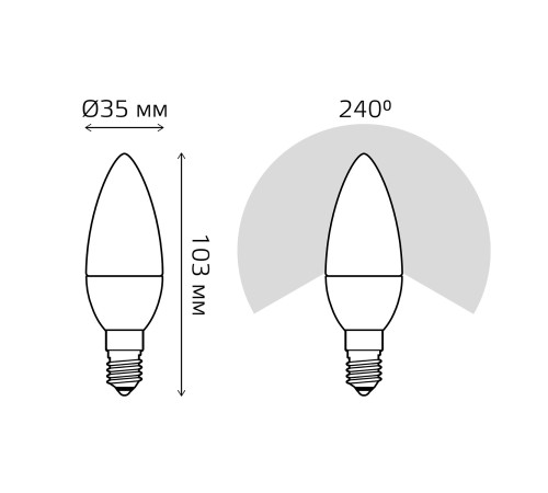GAUSS 33112 Светодиодная лампа LED Elementary Свеча 12W 880lm E14 3000K GAUSS 33112 Светодиодная лампа LED Elementary Свеча 12W 880lm E14 3000K