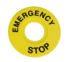 Бирка «Стоп» OptiSignal D22 A45-MH2260 круглая 60мм (EMERGENCY STOP) ZBY9320