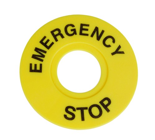 Бирка «Стоп» OptiSignal D22 A45-MH2260 круглая 60мм (EMERGENCY STOP) ZBY9320