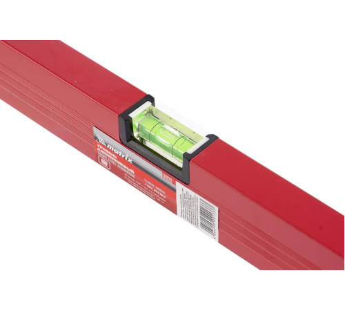 Уровень алюминиевый, 600 мм, 3 глазка, красный, линейка