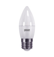 Лампа светодиодная Gauss Elementary 6Вт цок.:E27 свеча 220B 4100K св.свеч.бел.нейт. C37 (упак.:1шт) (33226)