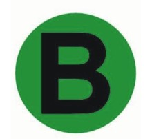 Наклейка 'B'd=20мм EKF PROxima