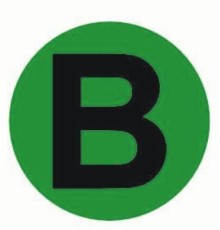 Наклейка 'B'd=20мм EKF PROxima