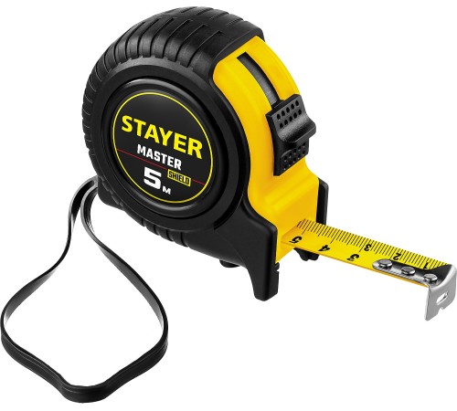 Рулетка Stayer MASTER 5м / 19мм в ударостойком обрезиненном корпусе 34025-05_z01 Рулетка Stayer MASTER 5м / 19мм в ударостойком обрезиненном корпусе 34025-05_z01